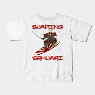 Surfing samurai Kids T-Shirt